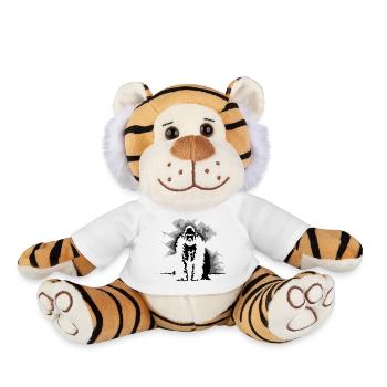 Singe Gorille Nature Illustration Wilderness Symbole - Peluche Tigre - blanc - Devant
