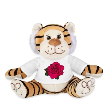 Rose - Peluche Tigre - blanc - Devant