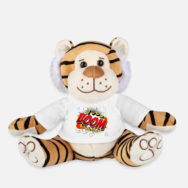 Boom Comic Graphic - Plush Tiger - white