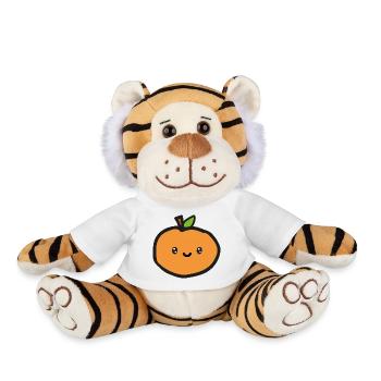 Orange - Plüschtiger - Weiß - Vorne