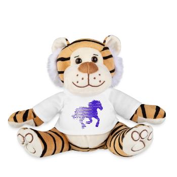 CHEVAL. POULE. COQ. ANIMAL. OISEAU. LICORNE. CONTE - Peluche Tigre - blanc - Devant