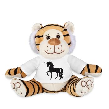 Licorne majestueuse dans le style silhouette - Peluche Tigre - blanc - Devant