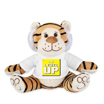 Level up panel - Plush Tiger - white - Front