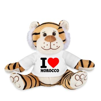 I love morocco - maroc - Peluche Tigre - blanc - Devant