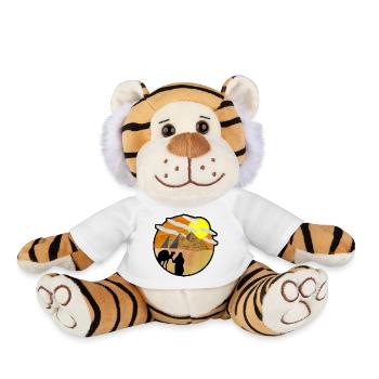 Egypt Egypt Pyramides vacances le Caire Idée cadeau - Peluche Tigre - blanc - Devant