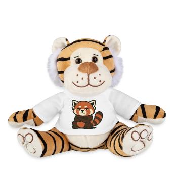 Panda Rouge Sinistre aux Bras Croisés - Peluche Tigre - blanc - Devant