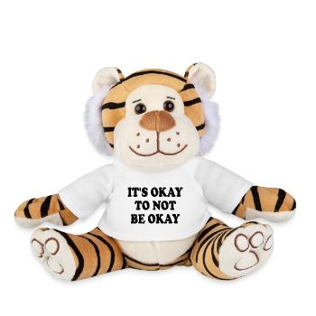 it's okay to not be okay - Peluche Tigre - blanc - Devant