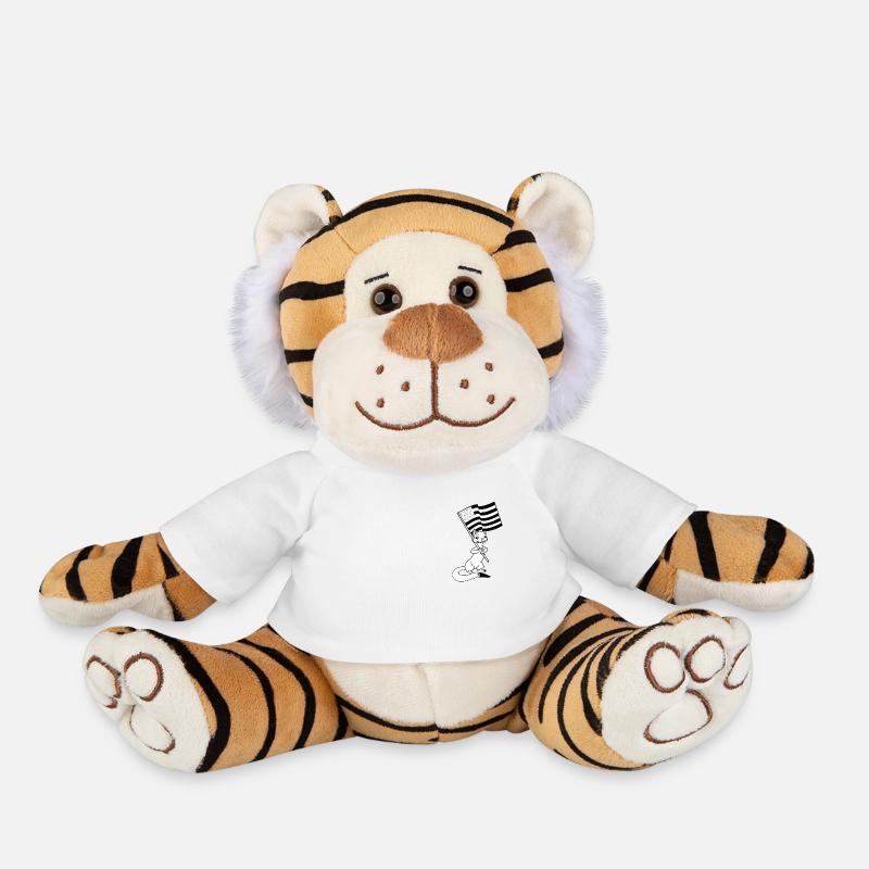 hermine drapeau breton - Peluche Tigre - blanc