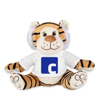 Logo de C - Peluche Tigre - blanc - Devant