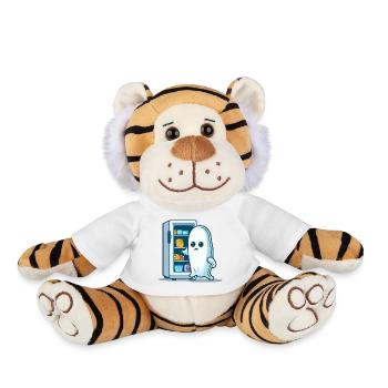Fringales de minuit : une rencontre ludique avec le Su - Peluche Tigre - blanc - Devant