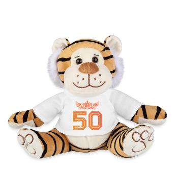 Couronne de 50 numéros - Peluche Tigre - blanc - Devant