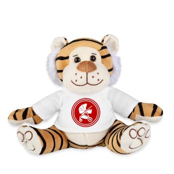 Poussette bébé - Peluche Tigre - blanc - Devant