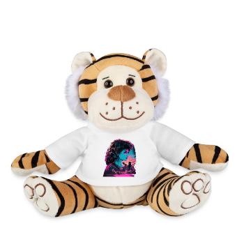 Miami Beach Fille des années 80 - Peluche Tigre - blanc - Devant