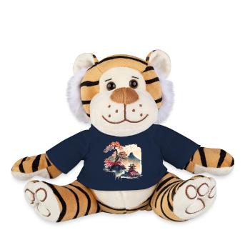 Art japonais - Peluche Tigre - bleu marine - Devant