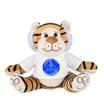 Je suis heureux d’être dans la maison de Dieu logo 3 - Peluche Tigre - blanc - Devant