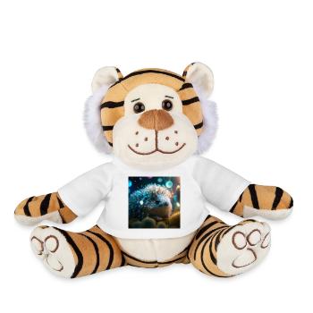 Photo macro creature 03 - Plush Tiger - white - Front