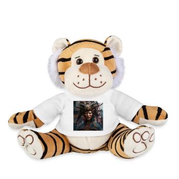Fantôme Serein typo - Peluche Tigre - blanc - Devant