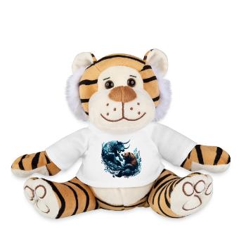 Finance Taureau Bear Fight Wall Street cadeau - Peluche Tigre - blanc - Devant
