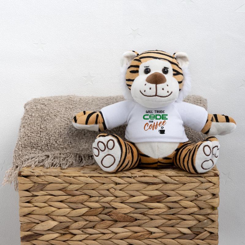 Développeur de déclaration de code Computerfreak Informatik Peluche Tigre