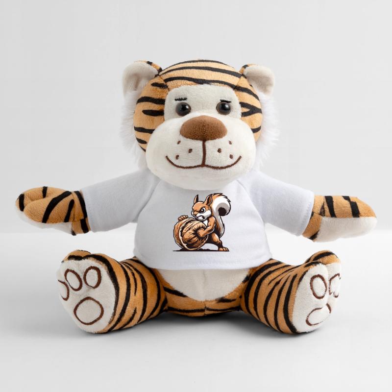 Mighty Nut Conqueror: The Energetic Squirrel Plush Tiger