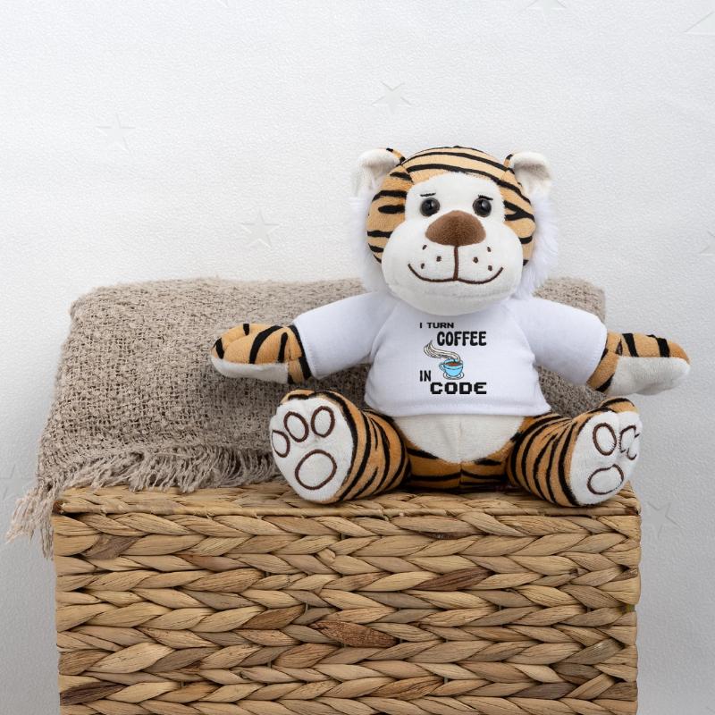 Programmeur de code Scripting Statement Développeur Peluche Tigre