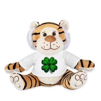 Four-leaf clover - Plush Tiger - white - Front