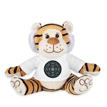 Mandala Color Wheel Center - Plush Tiger - white - Front