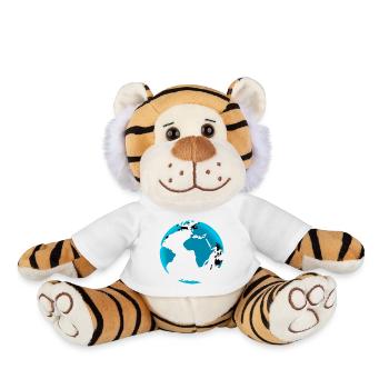 Blue Globe Neon Black - Plush Tiger - white - Front