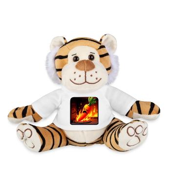 carotte - Peluche Tigre - blanc - Devant