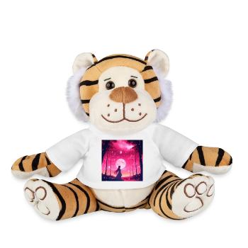 Forêt de rêves au clair de lune - Peluche Tigre - blanc - Devant