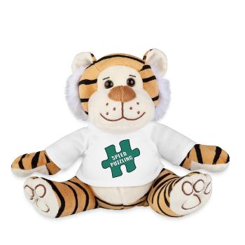 Speed Puzzling - Plush Tiger - white - Front