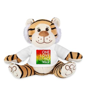 One Love No War Rainbow - Plush Tiger - white - Front