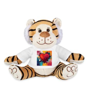 Vivid Heart Graffiti - Plush Tiger - white - Front