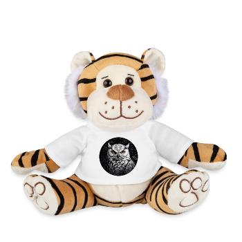 Snowy Owl Portrait Snowy Owl Owl Grafi - Plush Tiger - white - Front