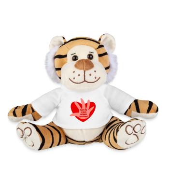 Botschaft zum Valentinstag - Plüschtiger - Weiß - Vorne