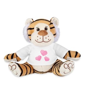 RETRAITE. BONNE RETRAITE. JOYEUSE RETRAITE. COEUR - Peluche Tigre - blanc - Devant