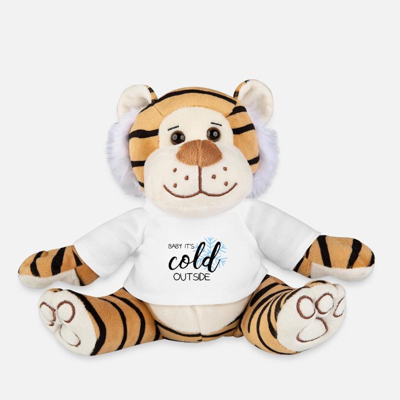 Baby it's cold outside - Plush Tiger - white