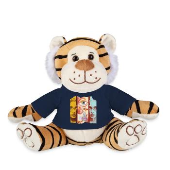 Modernes Kunstdesign - Plüschtiger - French Navy - Vorne