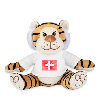 Schweizer Fahne Switzerland Wildlife - Plüschtiger - Weiß - Vorne