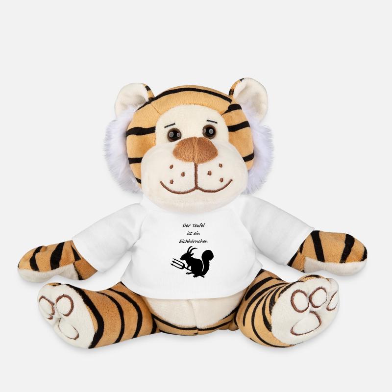 Teufel ist ein Eichhörnchen,Shirt Geschenke Spruch - Plüschtiger - Weiß