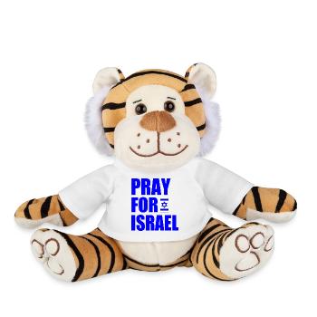 Pray for israel - Peluche Tigre - blanc - Devant
