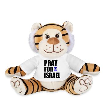 Pray for israel - Plüschtiger - Weiß - Vorne