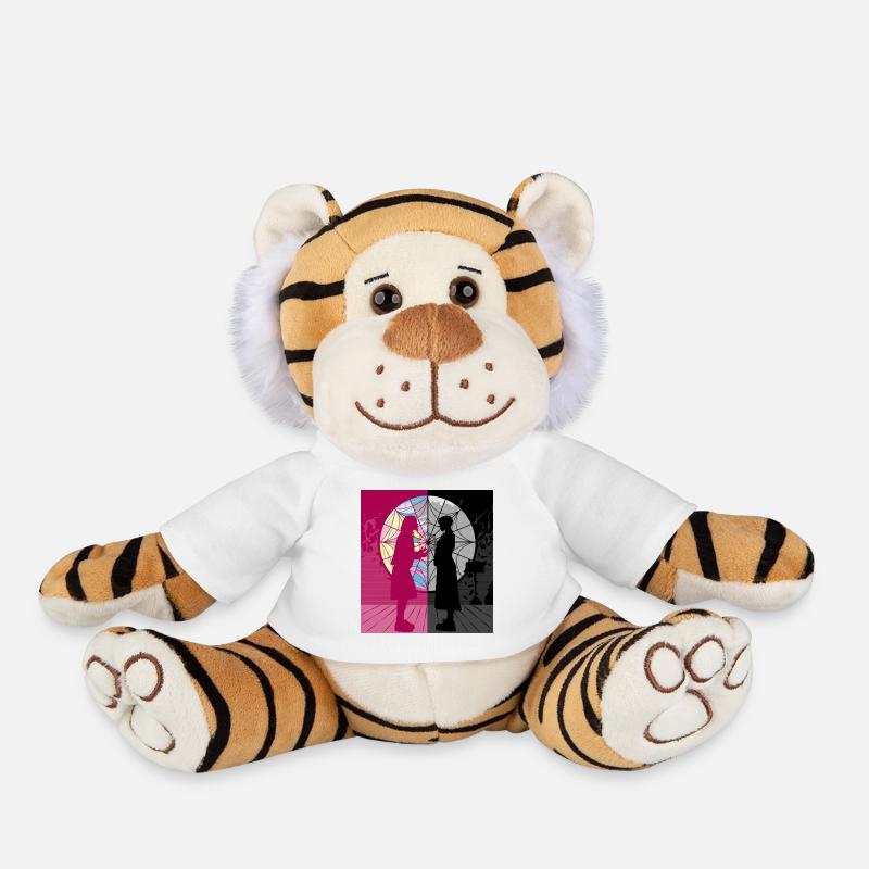Clin d’œil à Wednesday - Peluche Tigre - blanc