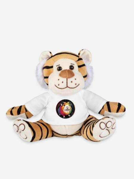 Colonnes sculptées Incas et Aztèques - Peluche Tigre - blanc