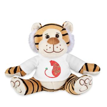 chat avec brandenburger tor e 91 - Peluche Tigre - blanc - Devant