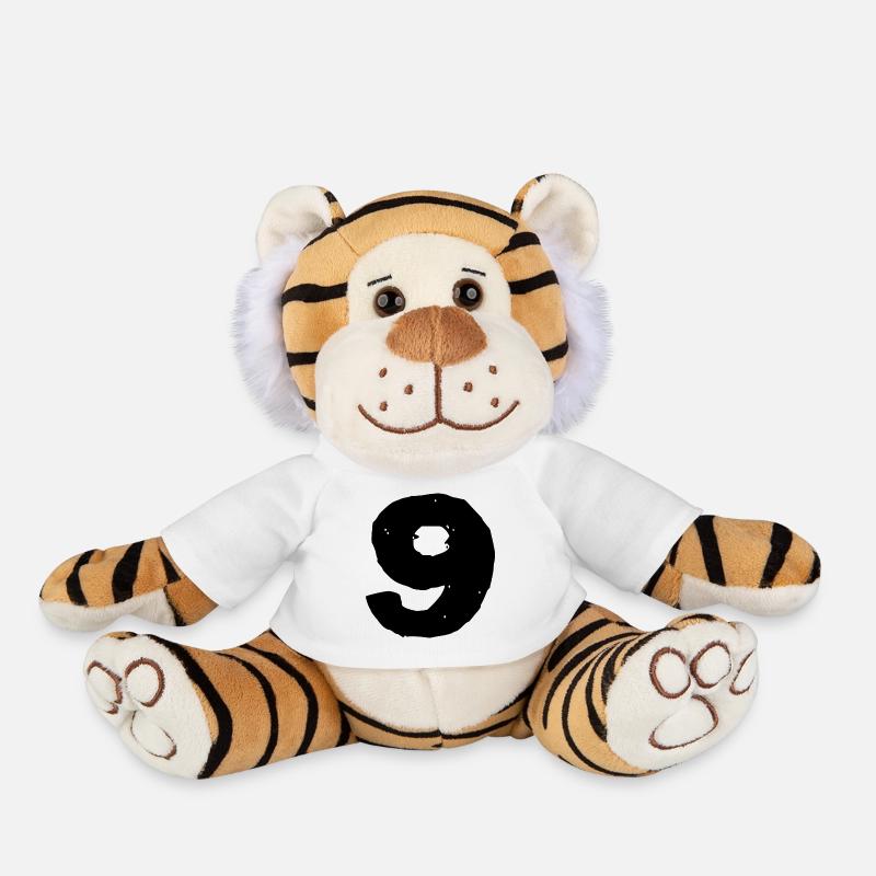 9 Number jersey - Plush Tiger - white