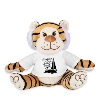 Voile, Voilier, Étoiles, Télescope - Peluche Tigre - blanc - Devant