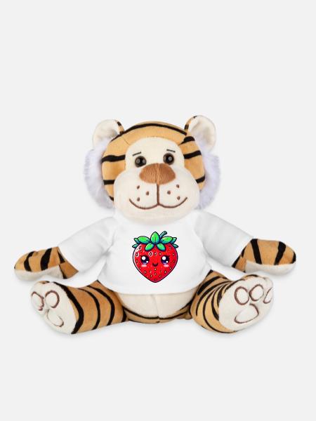 Erdbeer-Erdbeeren - Plüschtiger - Weiß