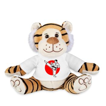 Karate Mae-Geri - Plush Tiger - white - Front