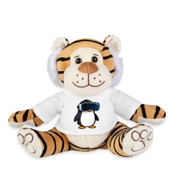 Nerdy Penguin VR Gaming PC Gamer Design - Peluche Tigre - blanc - Devant